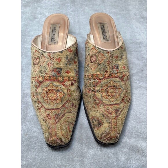 Matisse Tapestry Mules 10 | Boho Slip-On Mule | Vintage-Inspired Woven - Picture 1 of 7